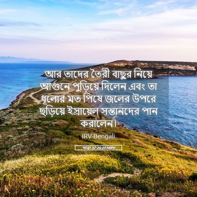 Picture 05 - যাত্ৰা 32:20 BENIRV - আর তাদের তৈরী - Bible Verse Picture