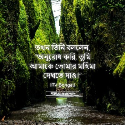 Picture 05 - যাত্ৰা 33:18 BENIRV - তখন তিনি বললেন, - Bible Verse Picture