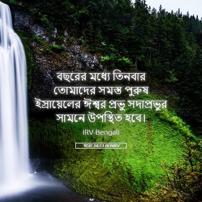 Picture 05 - যাত্ৰা 34:23 BENIRV - বছরের মধ্যে - Bible Verse Picture