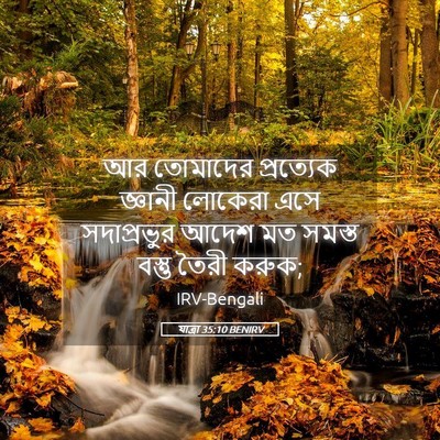 Picture 05 - যাত্ৰা 35:10 BENIRV - আর তোমাদের - Bible Verse Picture