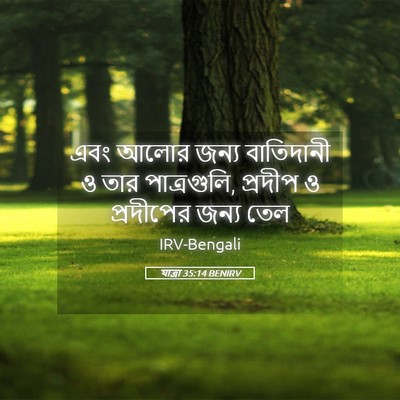 Picture 05 - যাত্ৰা 35:14 BENIRV - এবং আলোর জন্য - Bible Verse Picture