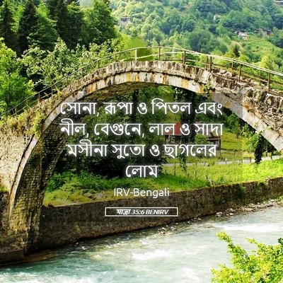 Picture 05 - যাত্ৰা 35:6 BENIRV - সোনা, রূপা ও পিতল - Bible Verse Picture