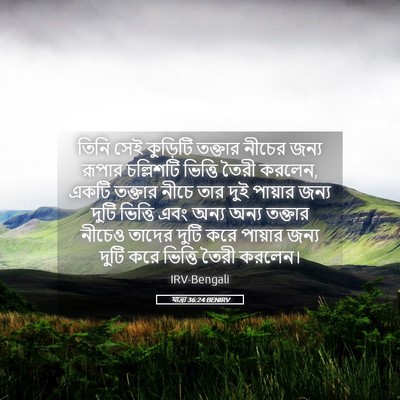 Picture 05 - যাত্ৰা 36:24 BENIRV - তিনি সেই কুড়িটি - Bible Verse Picture