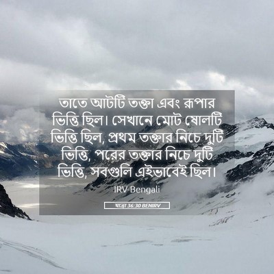 Picture 05 - যাত্ৰা 36:30 BENIRV - তাতে আটটি তক্তা - Bible Verse Picture