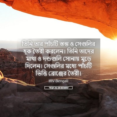 Picture 05 - যাত্ৰা 36:38 BENIRV - তিনি তার পাঁচটি - Bible Verse Picture