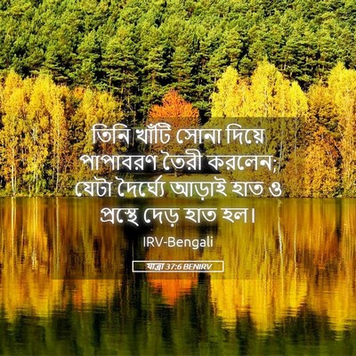 Picture 05 - যাত্ৰা 37:6 BENIRV - তিনি খাঁটি সোনা - Bible Verse Picture