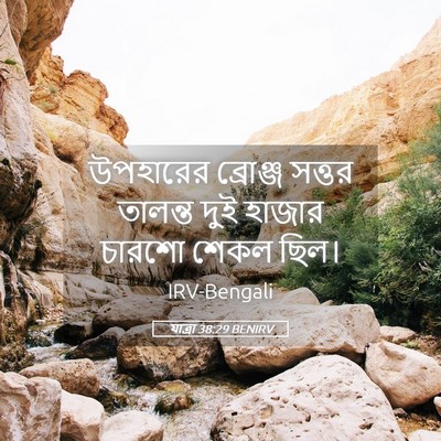 Picture 05 - যাত্ৰা 38:29 BENIRV - উপহারের ব্রোঞ্জ - Bible Verse Picture