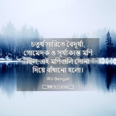Picture 05 - যাত্ৰা 39:13 BENIRV - চতুর্থ সারিতে - Bible Verse Picture