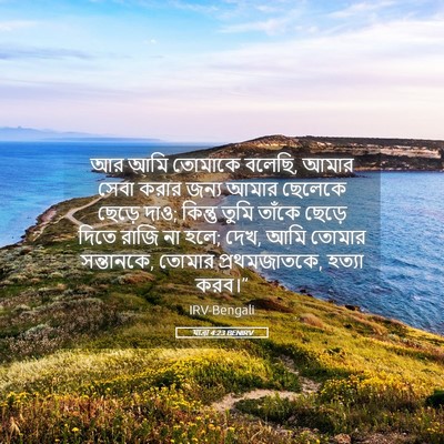 Picture 05 - যাত্ৰা 4:23 BENIRV - আর আমি তোমাকে - Bible Verse Picture