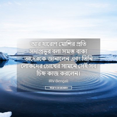 Picture 05 - যাত্ৰা 4:30 BENIRV - আর হারোণ মোশির - Bible Verse Picture