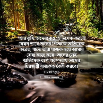 Picture 05 - যাত্ৰা 40:15 BENIRV - আর তুমি তাদেরকেও - Bible Verse Picture