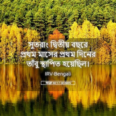 Picture 05 - যাত্ৰা 40:17 BENIRV - সুতরাং দ্বিতীয় - Bible Verse Picture