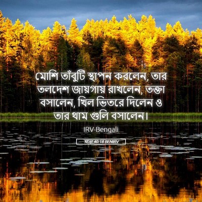 Picture 05 - যাত্ৰা 40:18 BENIRV - মোশি তাঁবুটি - Bible Verse Picture