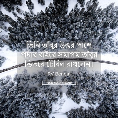Picture 05 - যাত্ৰা 40:22 BENIRV - তিনি তাঁবুর উত্তর - Bible Verse Picture