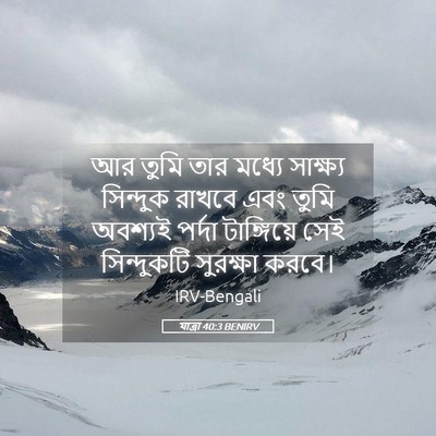 Picture 05 - যাত্ৰা 40:3 BENIRV - আর তুমি তার মধ্যে - Bible Verse Picture