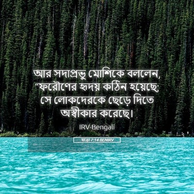 Picture 05 - যাত্ৰা 7:14 BENIRV - আর সদাপ্রভু - Bible Verse Picture