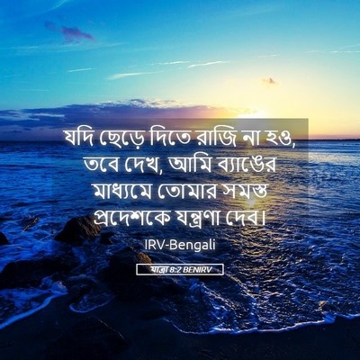 Picture 05 - যাত্ৰা 8:2 BENIRV - যদি ছেড়ে দিতে - Bible Verse Picture