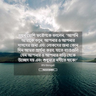 Picture 05 - যাত্ৰা 8:9 BENIRV - তখন মোশি ফরৌণকে - Bible Verse Picture