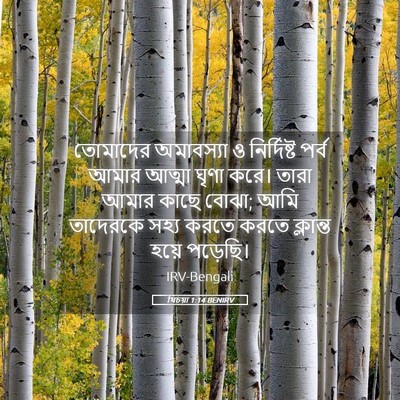 Picture 05 - যিচয়া 1:14 BENIRV - তোমাদের অমাবস্যা - Bible Verse Picture