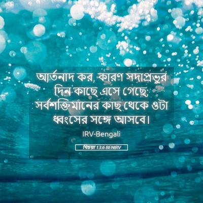Picture 05 - যিচয়া 13:6 BENIRV - আর্তনাদ কর, কারণ - Bible Verse Picture