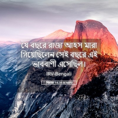 Picture 05 - যিচয়া 14:28 BENIRV - যে বছরে রাজা আহস - Bible Verse Picture