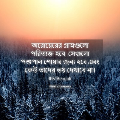 Picture 05 - যিচয়া 17:2 BENIRV - অরোয়েরের - Bible Verse Picture