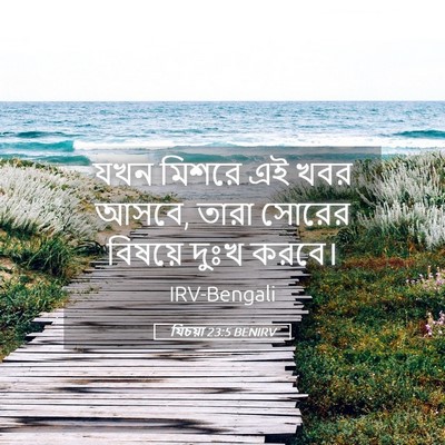 Picture 05 - যিচয়া 23:5 BENIRV - যখন মিশরে এই খবর - Bible Verse Picture