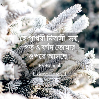 Picture 05 - যিচয়া 24:17 BENIRV - হে পৃথিবী নিবাসী, - Bible Verse Picture