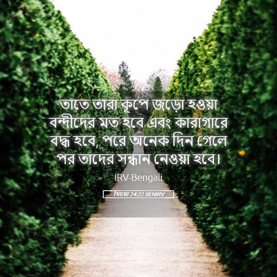 Picture 05 - যিচয়া 24:22 BENIRV - তাতে তারা কূপে - Bible Verse Picture