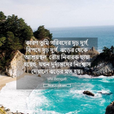 Picture 05 - যিচয়া 25:4 BENIRV - কারণ তুমি গরিবদের - Bible Verse Picture