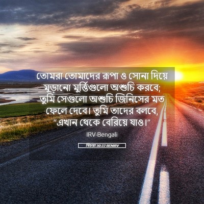 Picture 05 - যিচয়া 30:22 BENIRV - তোমরা তোমাদের - Bible Verse Picture