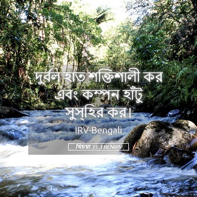 Picture 05 - যিচয়া 35:3 BENIRV - দুর্বল হাত - Bible Verse Picture
