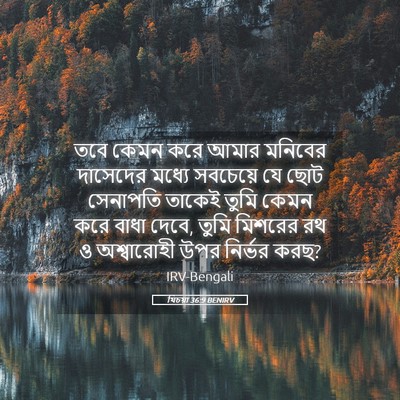Picture 05 - যিচয়া 36:9 BENIRV - তবে কেমন করে আমার - Bible Verse Picture
