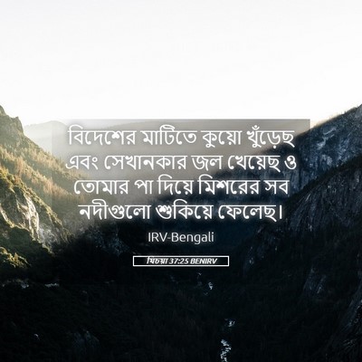 Picture 05 - যিচয়া 37:25 BENIRV - বিদেশের মাটিতে - Bible Verse Picture