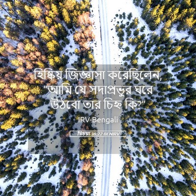Picture 05 - যিচয়া 38:22 BENIRV - হিষ্কিয় জিজ্ঞাসা - Bible Verse Picture