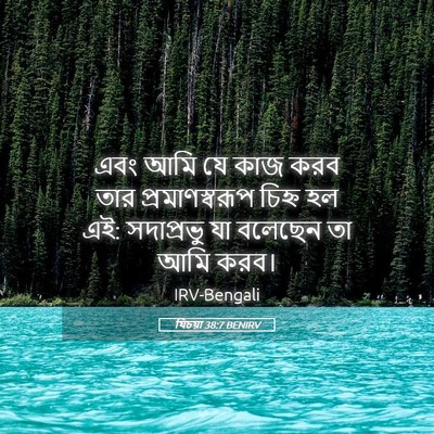 Picture 05 - যিচয়া 38:7 BENIRV - এবং আমি যে কাজ করব - Bible Verse Picture