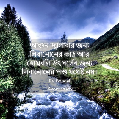 Picture 05 - যিচয়া 40:16 BENIRV - আগুন জ্বালাবার - Bible Verse Picture