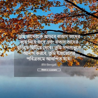 Picture 05 - যিচয়া 41:16 BENIRV - তুমি তাদেরকে - Bible Verse Picture