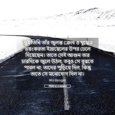Picture 05 - যিচয়া 42:25 BENIRV - তাই তিনি তাঁর - Bible Verse Picture