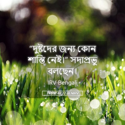 Picture 05 - যিচয়া 48:22 BENIRV - “দুষ্টদের জন্য - Bible Verse Picture