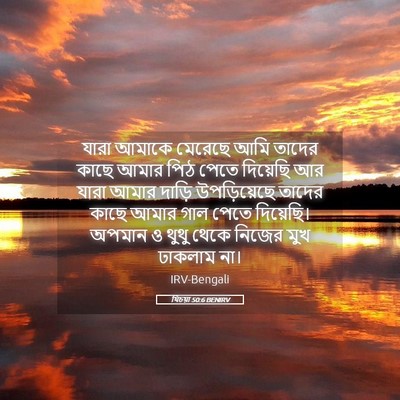 Picture 05 - যিচয়া 50:6 BENIRV - যারা আমাকে মেরেছে - Bible Verse Picture