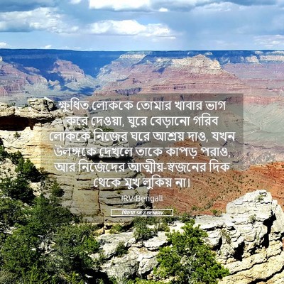 Picture 05 - যিচয়া 58:7 BENIRV - ক্ষুধিত লোককে - Bible Verse Picture