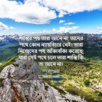 Picture 05 - যিচয়া 59:8 BENIRV - শান্তির পথ তারা - Bible Verse Picture