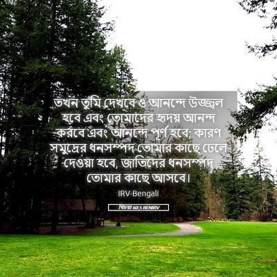 Picture 05 - যিচয়া 60:5 BENIRV - তখন তুমি দেখবে ও - Bible Verse Picture