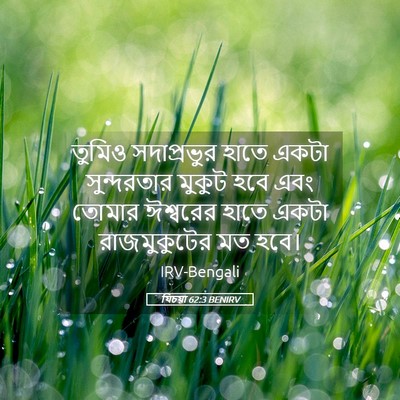 Picture 05 - যিচয়া 62:3 BENIRV - তুমিও সদাপ্রভুর - Bible Verse Picture