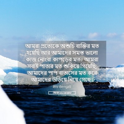 Picture 05 - যিচয়া 64:6 BENIRV - আমরা প্রত্যেকে - Bible Verse Picture