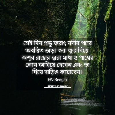 Picture 05 - যিচয়া 7:20 BENIRV - সেই দিন প্রভু ফরাৎ - Bible Verse Picture