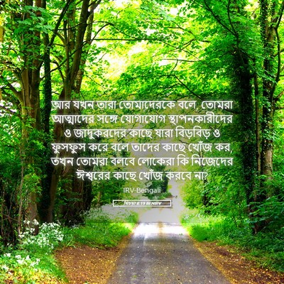 Picture 05 - যিচয়া 8:19 BENIRV - আর যখন তারা - Bible Verse Picture