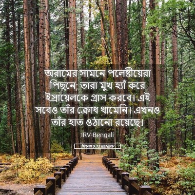 Picture 05 - যিচয়া 9:12 BENIRV - অরামের সামনে - Bible Verse Picture