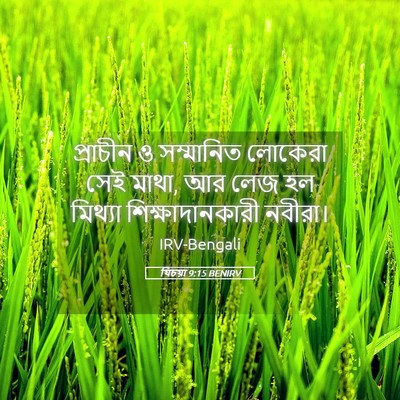 Picture 05 - যিচয়া 9:15 BENIRV - প্রাচীন ও - Bible Verse Picture